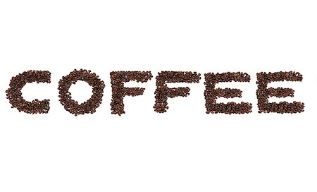 The word coffe written with coffee beans Stock Photo - Budget Royalty-Free & Subscription, Code: 400-08011727