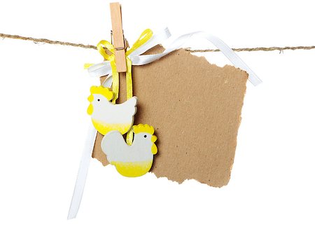 simsearch:400-08036453,k - Cardboard card hanging on the rope isolated on white background Stock Photo - Budget Royalty-Free & Subscription, Code: 400-08011897