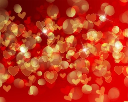 simsearch:400-06528675,k - Valentine's Day background with heart shaped bokeh lights Stockbilder - Microstock & Abonnement, Bildnummer: 400-08012035