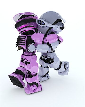 simsearch:400-07902525,k - 3D render of a Robots ballroom dancing Stock Photo - Budget Royalty-Free & Subscription, Code: 400-08012030