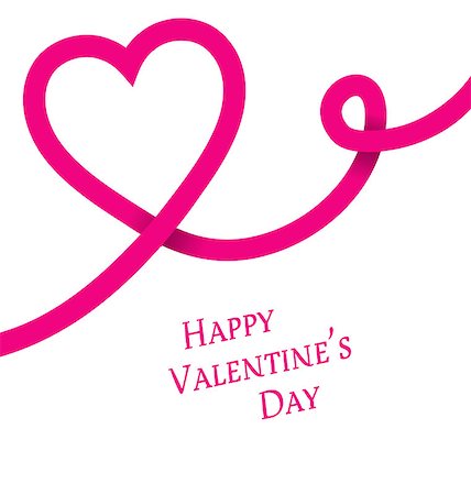 simsearch:400-04334934,k - Vector illustration of Happy Valentine's day, pink heart Stock Photo - Budget Royalty-Free & Subscription, Code: 400-08012441
