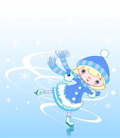 simsearch:400-04319654,k - Cute little girl ice skater Stockbilder - Microstock & Abonnement, Bildnummer: 400-08012641
