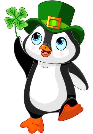 simsearch:400-07840277,k - Illustration of Penguin celebrates Saint Patrick Day Foto de stock - Super Valor sin royalties y Suscripción, Código: 400-08012888