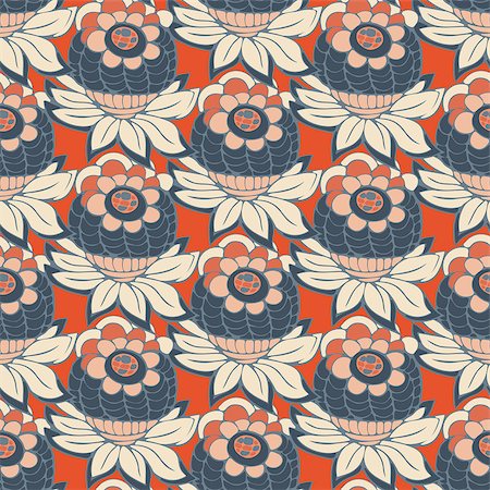 simsearch:400-07510594,k - Seamless pattern -  flower background in doodle style. Vector illustration. Stock Photo - Budget Royalty-Free & Subscription, Code: 400-08012950
