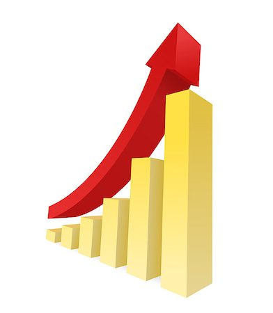 success graph - Bar graph vector showing an upward trend. Business growth and financial report graphic. Photographie de stock - Aubaine LD & Abonnement, Code: 400-08013414