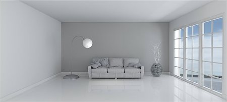 3D Render of an Empty Room and sofa Stock Photo - Budget Royalty-Free & Subscription, Code: 400-08013569