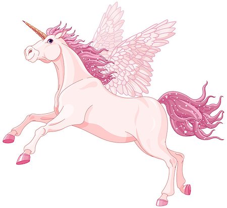 simsearch:400-08015077,k - Illustration of very cute unicorn Foto de stock - Super Valor sin royalties y Suscripción, Código: 400-08013849