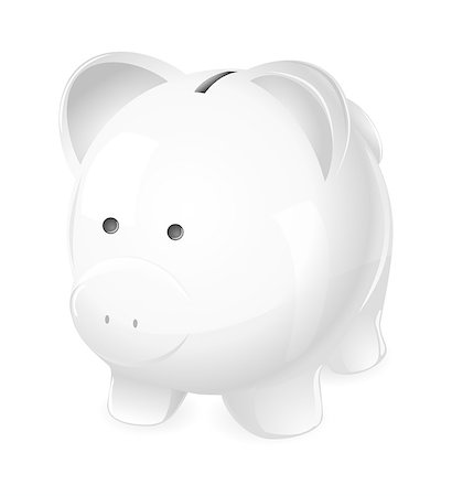 simsearch:400-07260336,k - A cute white piggy coin bank. Foto de stock - Super Valor sin royalties y Suscripción, Código: 400-08013879