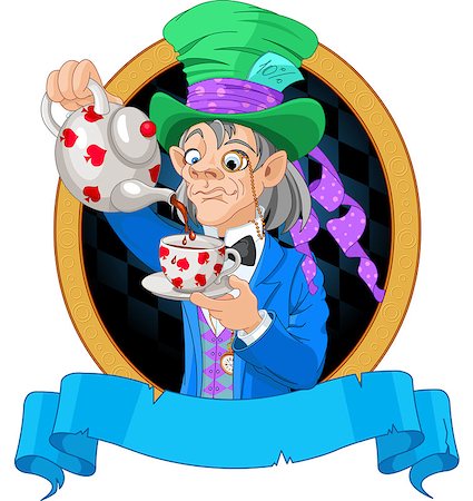 simsearch:400-08935824,k - Mad Hatter pours tea design Foto de stock - Royalty-Free Super Valor e Assinatura, Número: 400-08020555