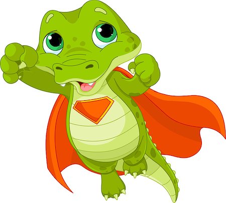 simsearch:400-06759907,k - Illustration of Super Hero Alligator Foto de stock - Super Valor sin royalties y Suscripción, Código: 400-08020562