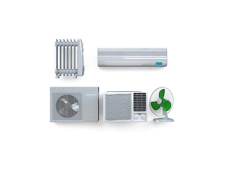 simsearch:400-08572073,k - Aircon, heater, climate equipment. high quality photo realistic render Stock Photo - Budget Royalty-Free & Subscription, Code: 400-08020952