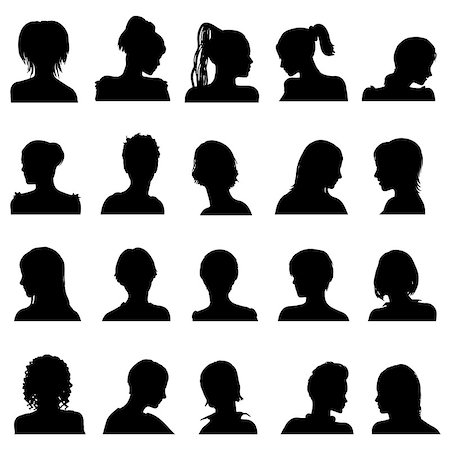 Twenty vector anonymous avatar set isolated on white Stockbilder - Microstock & Abonnement, Bildnummer: 400-08021052