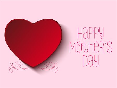 simsearch:400-08779765,k - Vector - Happy Mother Day Heart Background Photographie de stock - Aubaine LD & Abonnement, Code: 400-08021505
