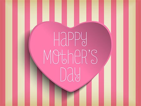 simsearch:400-08779765,k - Vector - Happy Mother Day Heart Background Photographie de stock - Aubaine LD & Abonnement, Code: 400-08021507