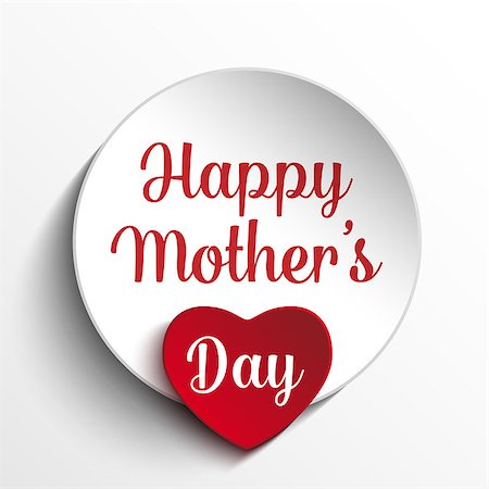 simsearch:400-08779765,k - Vector - Happy Mother Day Heart Tag Background Photographie de stock - Aubaine LD & Abonnement, Code: 400-08021503