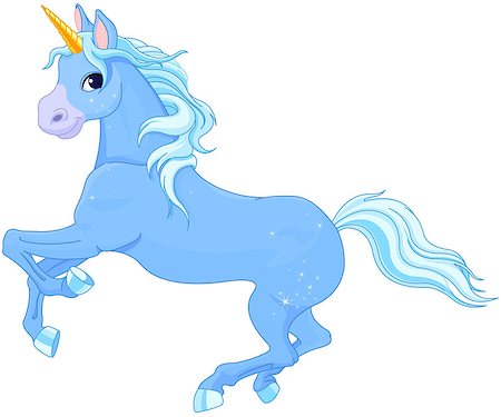 simsearch:400-08015077,k - Illustration of very cute unicorn Foto de stock - Super Valor sin royalties y Suscripción, Código: 400-08021804