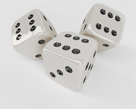 simsearch:400-05878008,k - 3D Render of Dice Photographie de stock - Aubaine LD & Abonnement, Code: 400-08022587