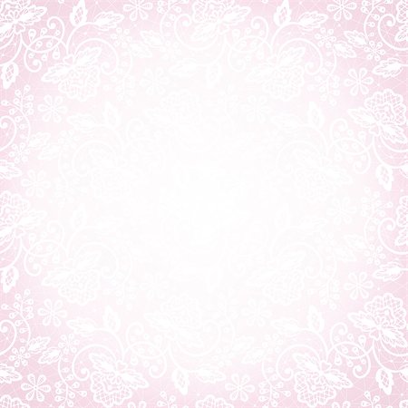 simsearch:400-08022685,k - Template for wedding, invitation or greeting card with white lace on pink background Stock Photo - Budget Royalty-Free & Subscription, Code: 400-08022683