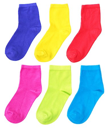 simsearch:400-05296034,k - Woman colorful socks on pure white background Stock Photo - Budget Royalty-Free & Subscription, Code: 400-08034296