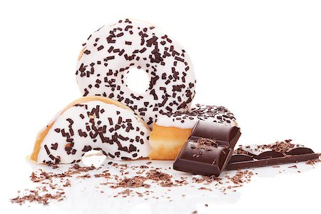 donut hole - Delicious chocolate donuts with chocolate. Traditional american breakfast concept. Stock Photo - Budget Royalty-Free & Subscription, Code: 400-08034388