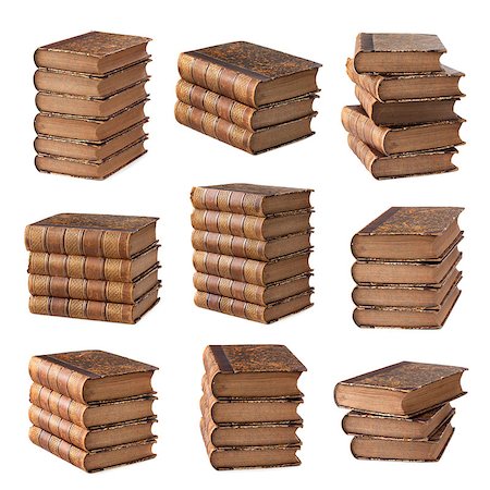 simsearch:700-00085284,k - Antique books collection isolated on a white background Foto de stock - Royalty-Free Super Valor e Assinatura, Número: 400-08034564