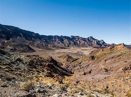 simsearch:400-08334120,k - Desert landscape of Volcano Teide National Park. Tenerife, Canary Island. Spain Foto de stock - Royalty-Free Super Valor e Assinatura, Número: 400-08034662