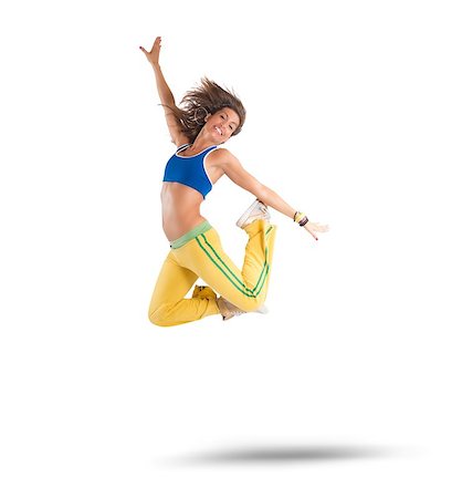 effect - A dancer jumps in a zumba choreography Stock Photo - Budget Royalty-Free & Subscription, Code: 400-08035061