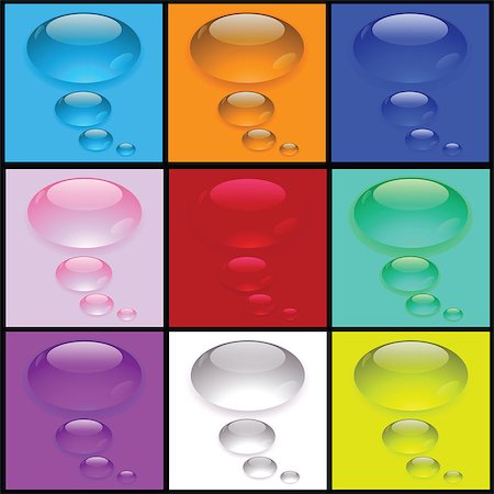 illustration  with water drops on colorful background Stock Photo - Budget Royalty-Free & Subscription, Code: 400-08035207