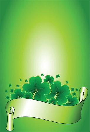 st patrick's day - Vector - clover background for the St. Patrick's Day Stockbilder - Microstock & Abonnement, Bildnummer: 400-08035441