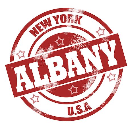 Albany stamp image with hi-res rendered artwork that could be used for any graphic design. Stockbilder - Microstock & Abonnement, Bildnummer: 400-08035450