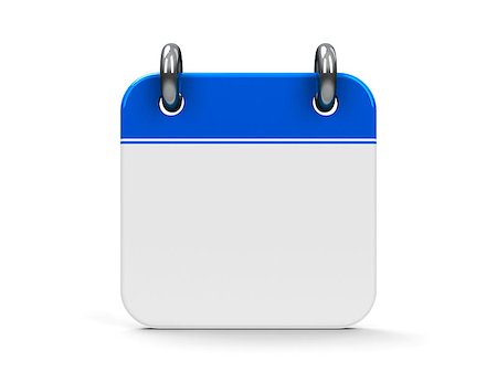 day of calendar with birthday - Blank calendar icon, three-dimensional rendering Stock Photo - Budget Royalty-Free & Subscription, Code: 400-08035674