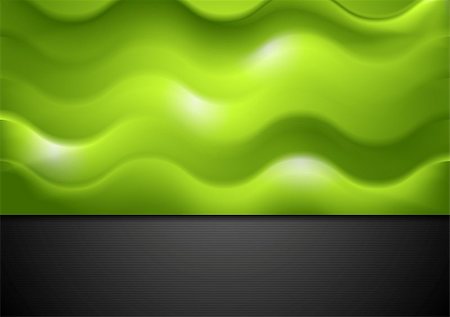 simsearch:400-08491837,k - Abstract green waves vector background Foto de stock - Super Valor sin royalties y Suscripción, Código: 400-08035740