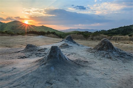 simsearch:400-06482097,k - sunrise in the Mud Volcanoes. Buzau, Romania Stock Photo - Budget Royalty-Free & Subscription, Code: 400-08035945