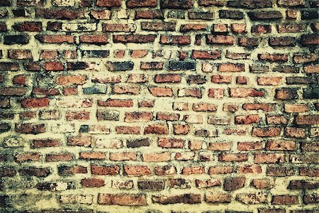 simsearch:400-08224001,k - Old red brick wall texture background Photographie de stock - Aubaine LD & Abonnement, Code: 400-08035963