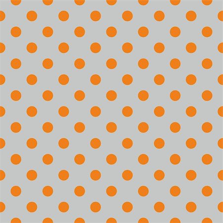 simsearch:400-07428310,k - Tile vector pattern with orange polka dots on grey background for seamless decoration wallpaper Stock Photo - Budget Royalty-Free & Subscription, Code: 400-08036021