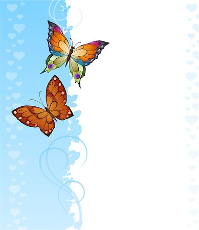 Flying bright butterflies. Background for beauty and a sense of celebration Stock Photo - Budget Royalty-Free & Subscription, Code: 400-08036519