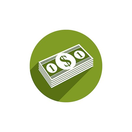 Money stack vector icon isolated. Stock Photo - Budget Royalty-Free & Subscription, Code: 400-08036561