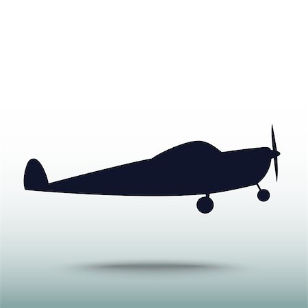 simsearch:400-08613554,k - Airplane icon, vector illustration. Flat design style Stock Photo - Budget Royalty-Free & Subscription, Code: 400-08036686