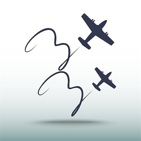 simsearch:400-08613554,k - Airplane icon, vector illustration. Flat design style Stock Photo - Budget Royalty-Free & Subscription, Code: 400-08036688