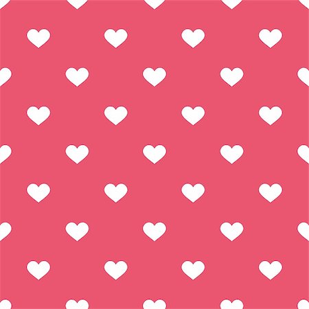 simsearch:400-08097094,k - Tile cute vector pattern with white hearts on pastel pink background for seamless decoration wallpaper Stock Photo - Budget Royalty-Free & Subscription, Code: 400-08036782