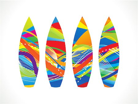 simsearch:400-04118162,k - abstract colorful surf board vector illustration Stock Photo - Budget Royalty-Free & Subscription, Code: 400-08036917