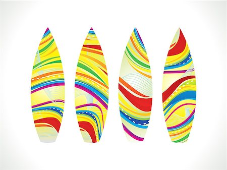 simsearch:400-04118162,k - abstract colorful  surf board vector illustration Stock Photo - Budget Royalty-Free & Subscription, Code: 400-08036991