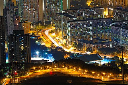 simsearch:400-07630733,k - hong kong public housing at night Stock Photo - Budget Royalty-Free & Subscription, Code: 400-08037436