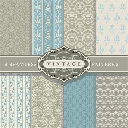 Vintage Set. Texture for wallpaper, background, scrapbook - lots of useful elements to embellish your layout. Photographie de stock - Aubaine LD & Abonnement, Code: 400-08037861