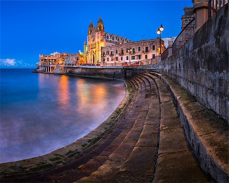 simsearch:400-08037885,k - Balluta Bay and Church of Our Lady of Mount Carmel in Saint Julien, Malta Stockbilder - Microstock & Abonnement, Bildnummer: 400-08037885