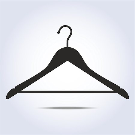 shirts hanging closet - Hanger simple icon in vector gray color Stock Photo - Budget Royalty-Free & Subscription, Code: 400-08037891
