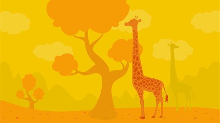 simsearch:400-08038286,k - Giraffe in Africa eps 8 file format Stockbilder - Microstock & Abonnement, Bildnummer: 400-08037902