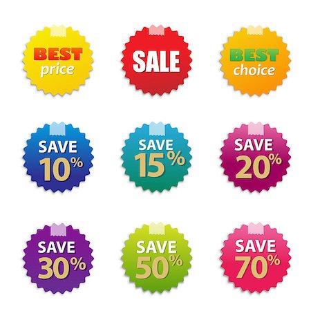 simsearch:400-07169053,k - Colorful Sale Tags Set With Gradient Mesh, Vector Illustration Stockbilder - Microstock & Abonnement, Bildnummer: 400-08038064