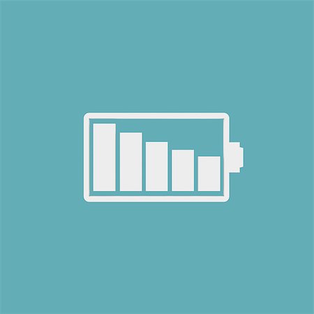 simsearch:400-04265733,k - charging battery icon isolated on blue background Stock Photo - Budget Royalty-Free & Subscription, Code: 400-08038575