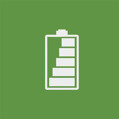 electrical supply art - charging battery icon isolated on green background Stock Photo - Budget Royalty-Free & Subscription, Code: 400-08038576